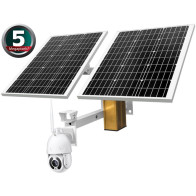 Belaidė 5MP 4G PTZ x22 optinio artinimo kamera su 120W 80Ah saulės baterija (su SIM kortelės jungtimi)