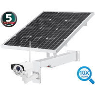 Belaidė 5MP 4G PTZ x10 optinio artinimo kamera su 60W 40Ah saulės baterija (su SIM kortelės jungtimi)