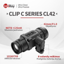 InfiRay CLIP CL42 optinio taikiklio priedėlis (Clip - on termovizorius)