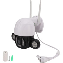WiFi PTZ lauko kamera su galingu LED apšvietimu (2K vaizdas + 360° valdymas)