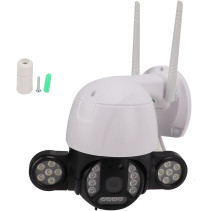 WiFi PTZ lauko kamera su galingu LED apšvietimu (2K vaizdas + 360° valdymas)