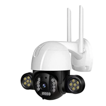 WiFi PTZ lauko kamera su galingu LED apšvietimu (2K vaizdas + 360° valdymas)