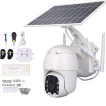 Autonomiška 4G PTZ kamera su spalvotu naktiniu LED apšvietimu ir integruota baterija