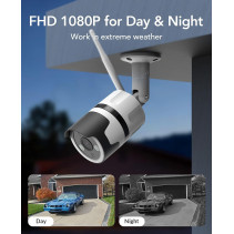 WiFi Full HD lauko apsaugos kamera su naktiniu matymu